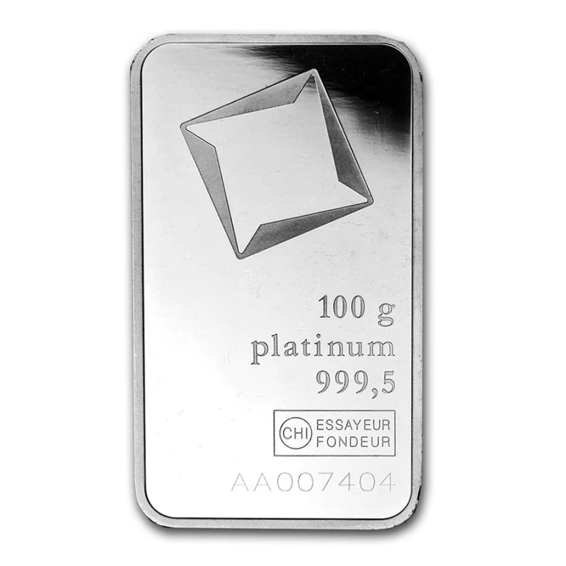 Barra di platino 100 g (0,9995) Lingotti investimento